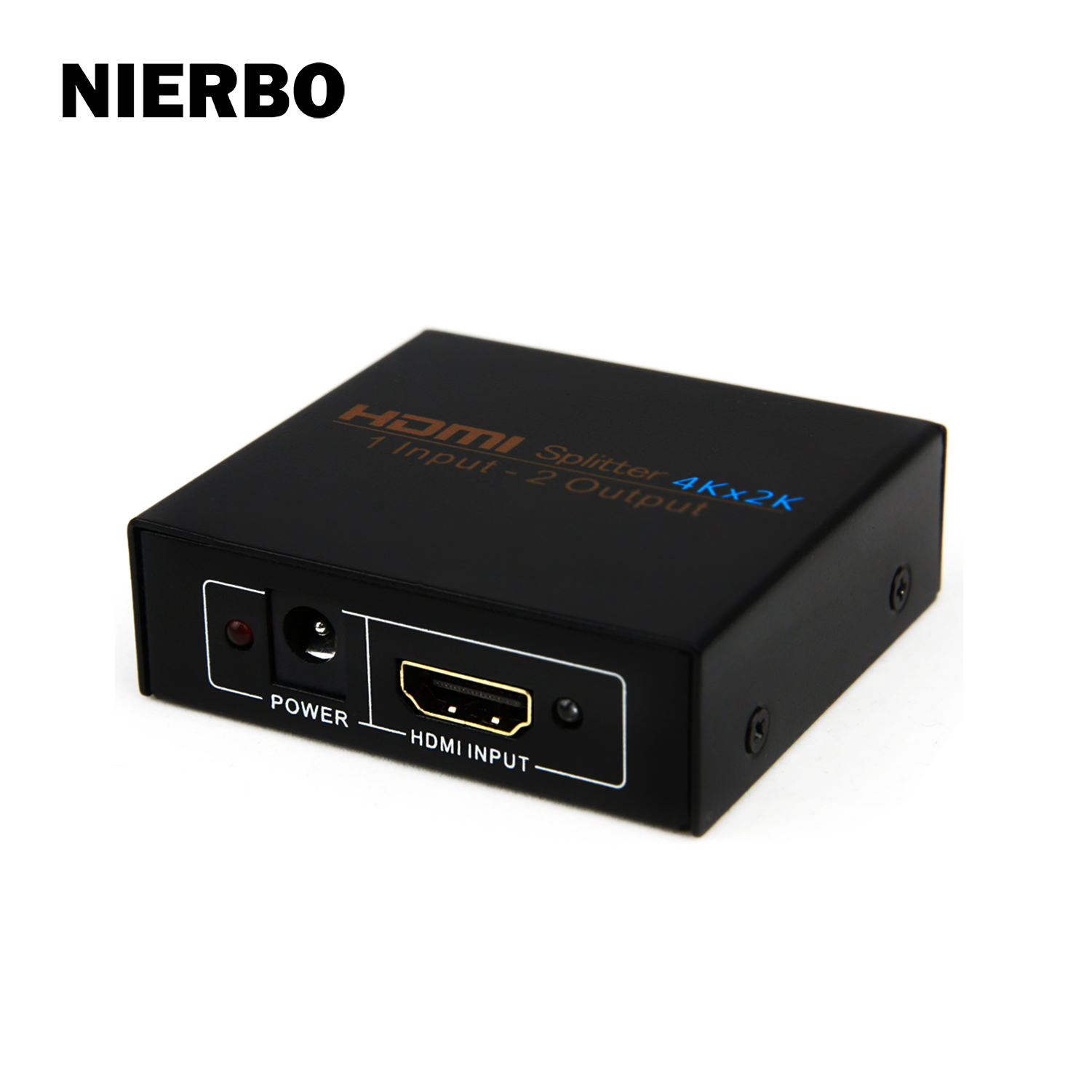 Hdmi Splitter NIERBO 1x2 Powered 4K hdmi Splitter Dual Monitor 1 in 2 out HDMI 4Kx2K@30HZ Duplicating Video and Audio for Full HD 1080P, Splitter